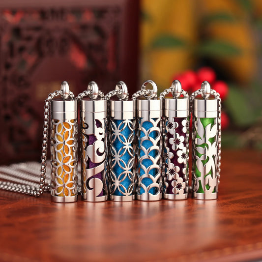 Aromatherapy Necklace Diffuser Pendant 316L Stainless Steel Locket Aroma Perfume Oils Essential Oil Diffuser Pendant Necklace